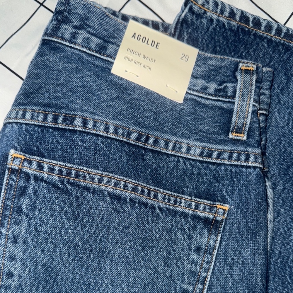 Agolde Blue High Rise Jeans Classic Style